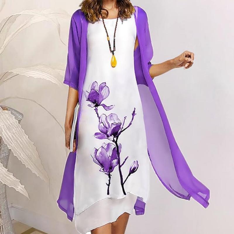 Valenzora | Stylish suit dress with floral pattern