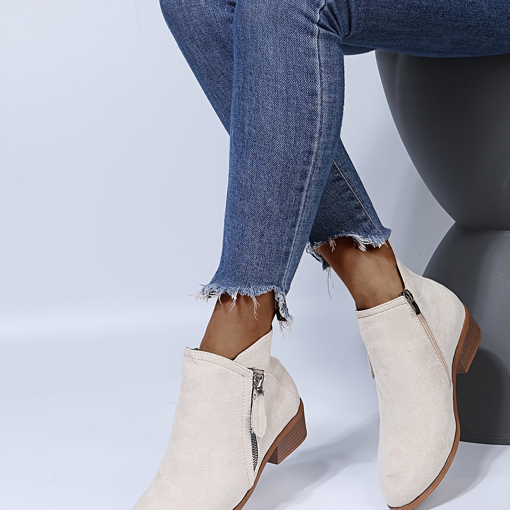Valenzora - elegant pointed ankle boots with heel and zipper
