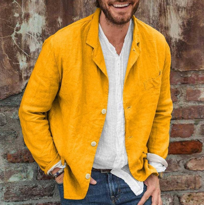Valenzora | Lässige Jacke aus Baumwolle und Leinen