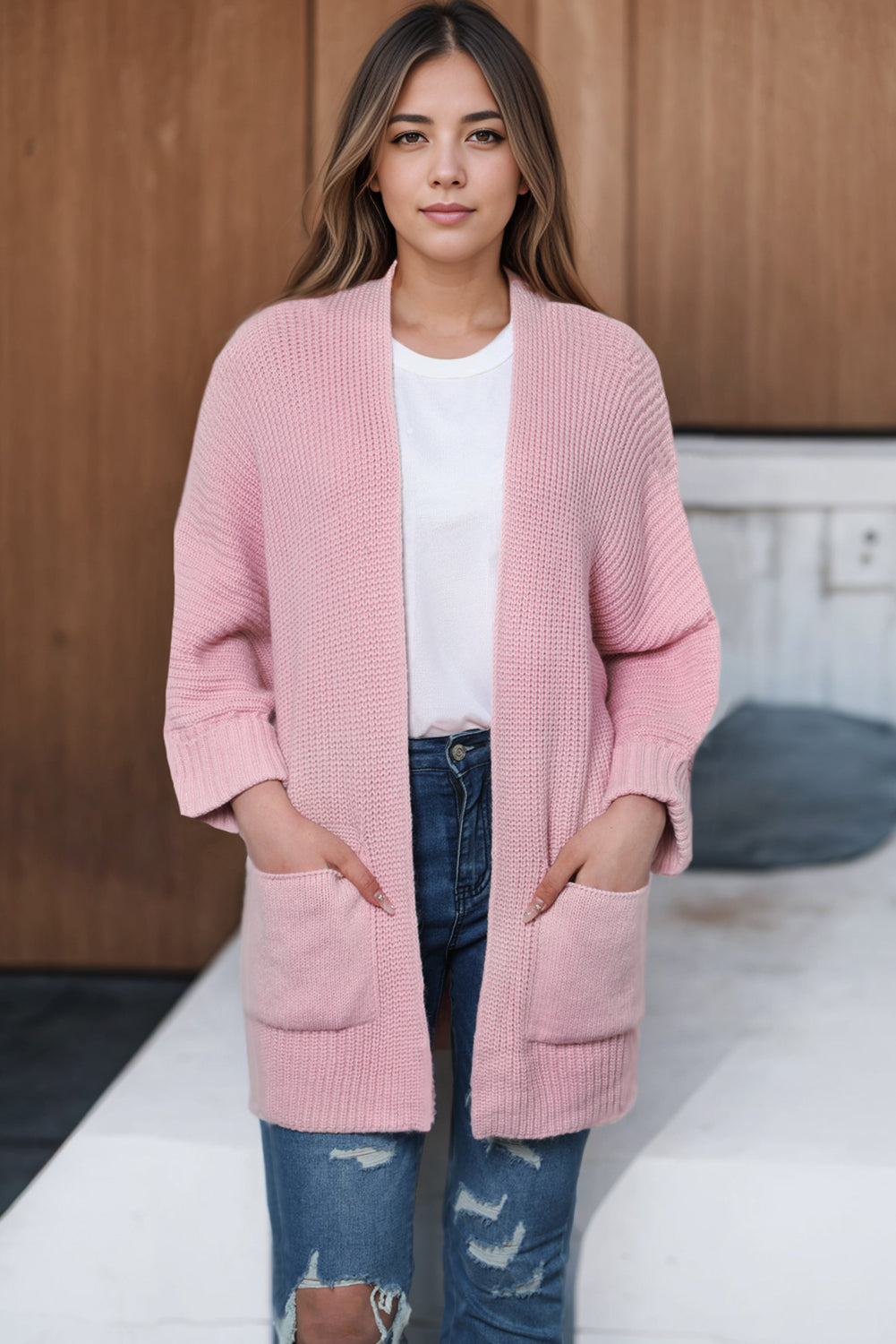 Valenzora | Oversized Strickweste mit Wickelärmeln für Damen