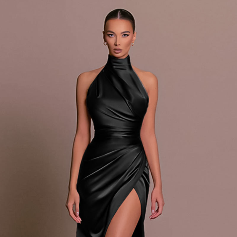 Valenzora | Versatile sleeveless autumn collared long dress
