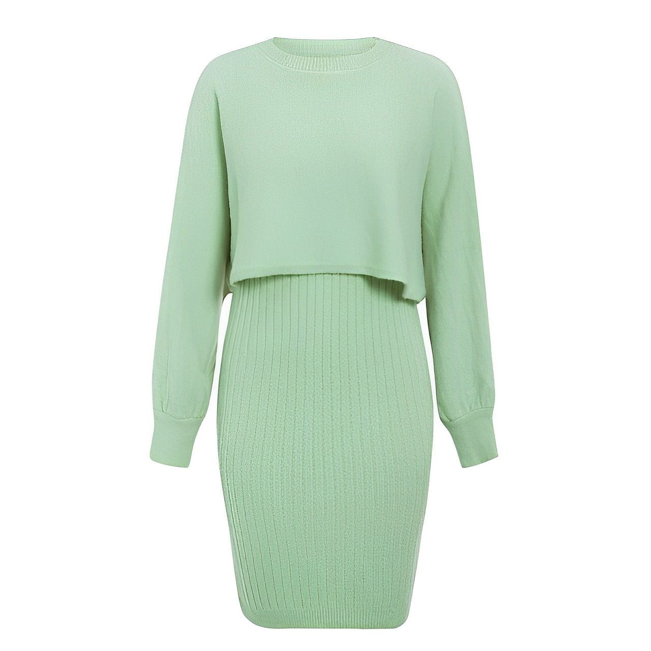 Valenzora | 2-piece knitted dress with flutter sleeves