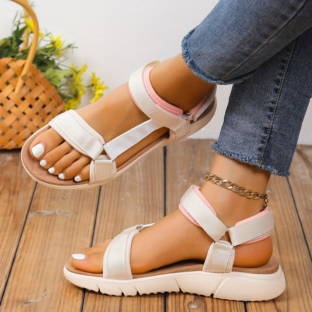 Valenzora | Women's Sandals: Color Block, Non-Slip, Elegant, Lightweight, Outdoor, Summer