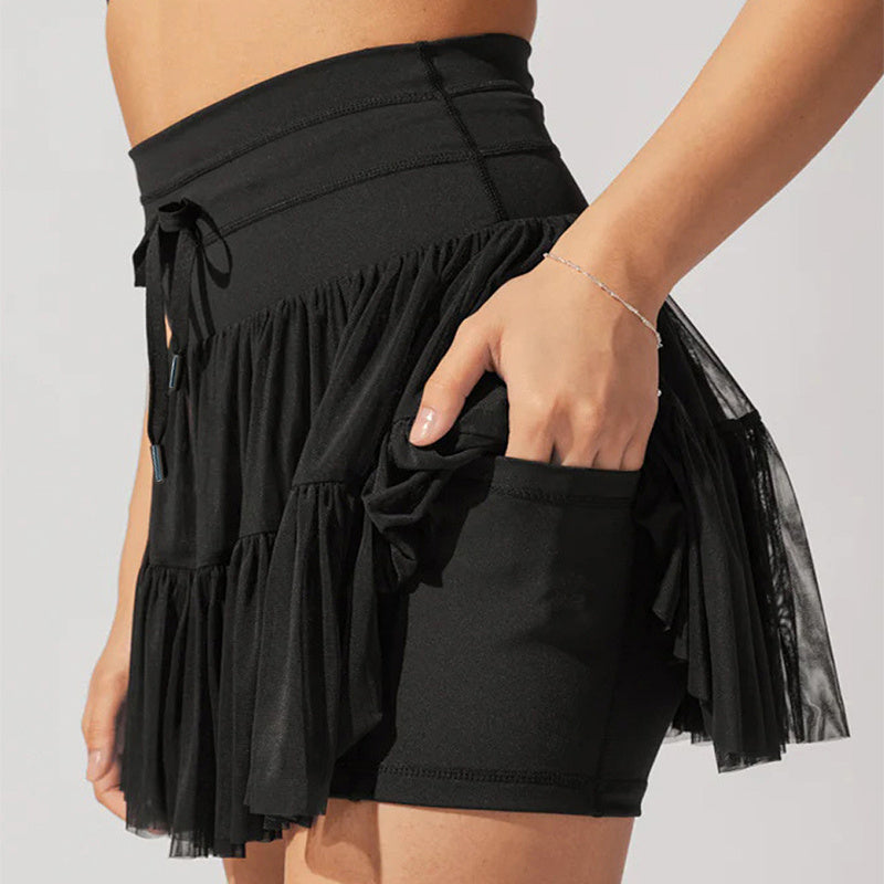 Valenzora | High-waisted mini skirt with safety shorts