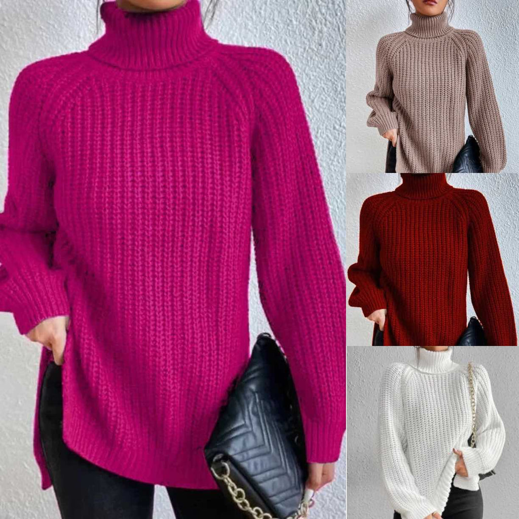 Valenzora - Cozy knitted turtleneck sweater