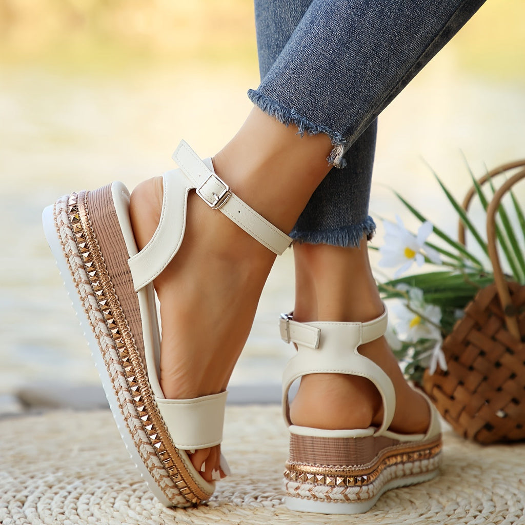 Valenzora | Elegant Women's Buckle Comfort Platform Sandals