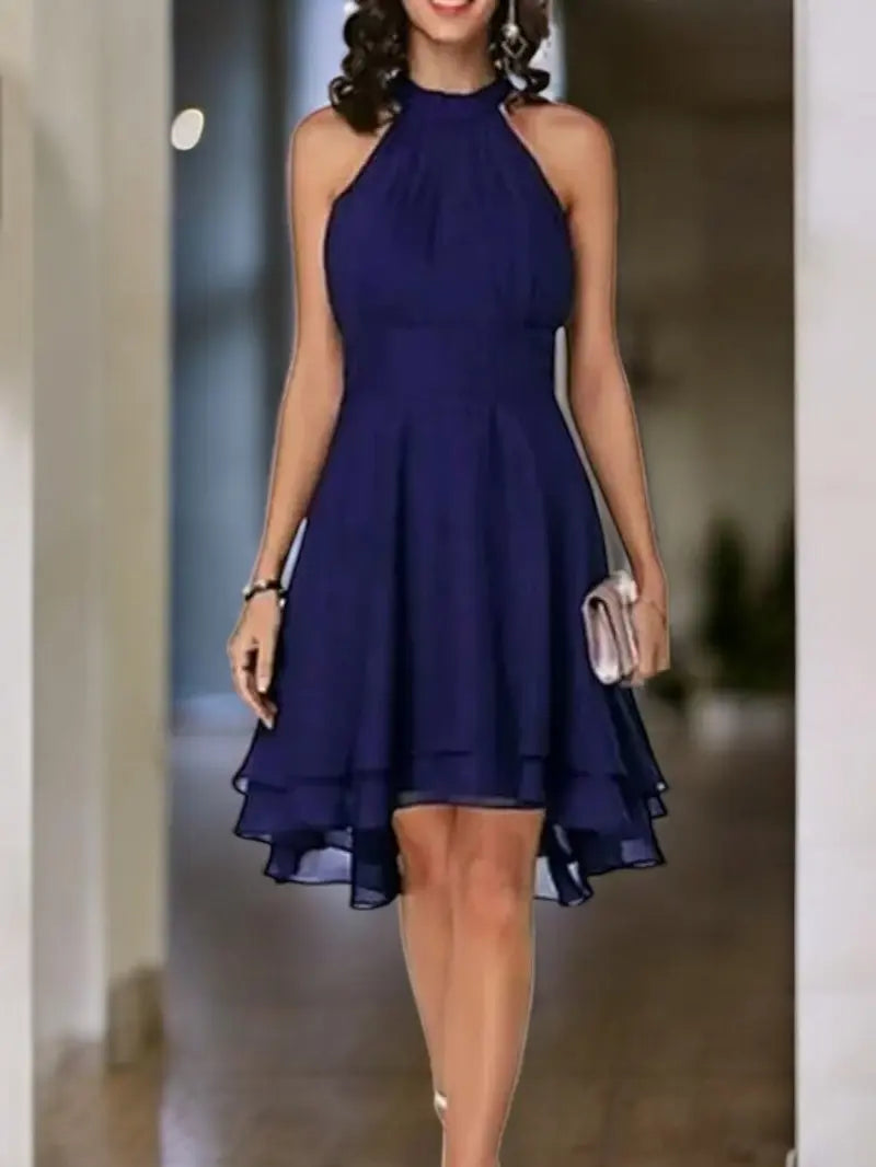 Valenzora | Elegant sleeveless chiffon dress