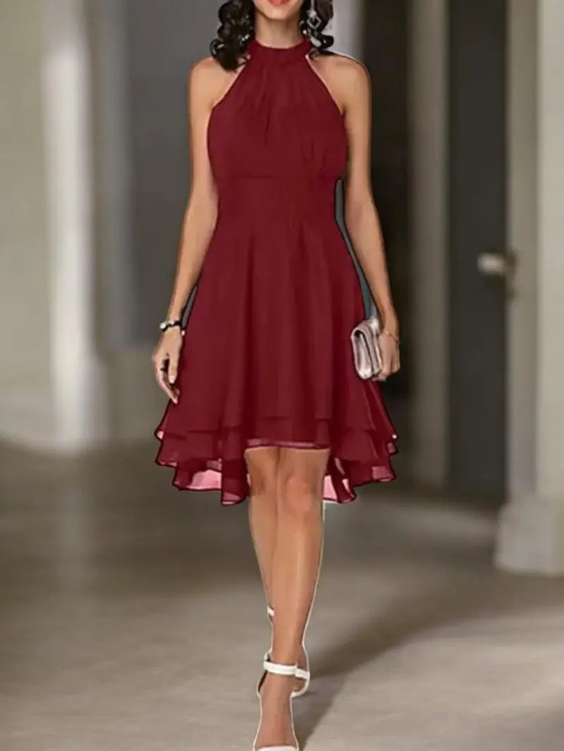 Valenzora | Elegant sleeveless chiffon dress