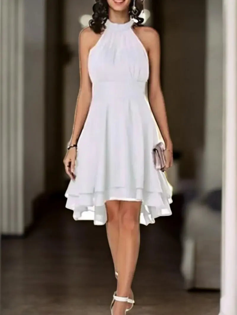Valenzora | Elegant sleeveless chiffon dress