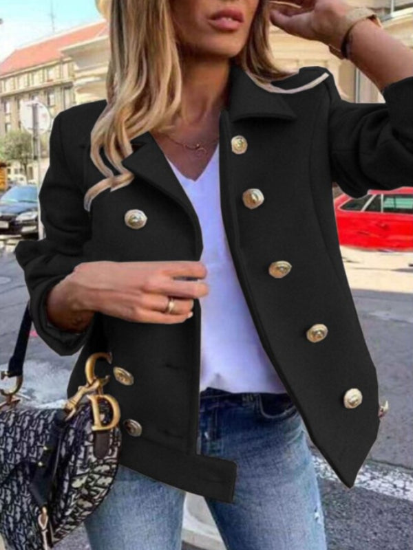 Valenzora - Short designer jacket with gold buttons
