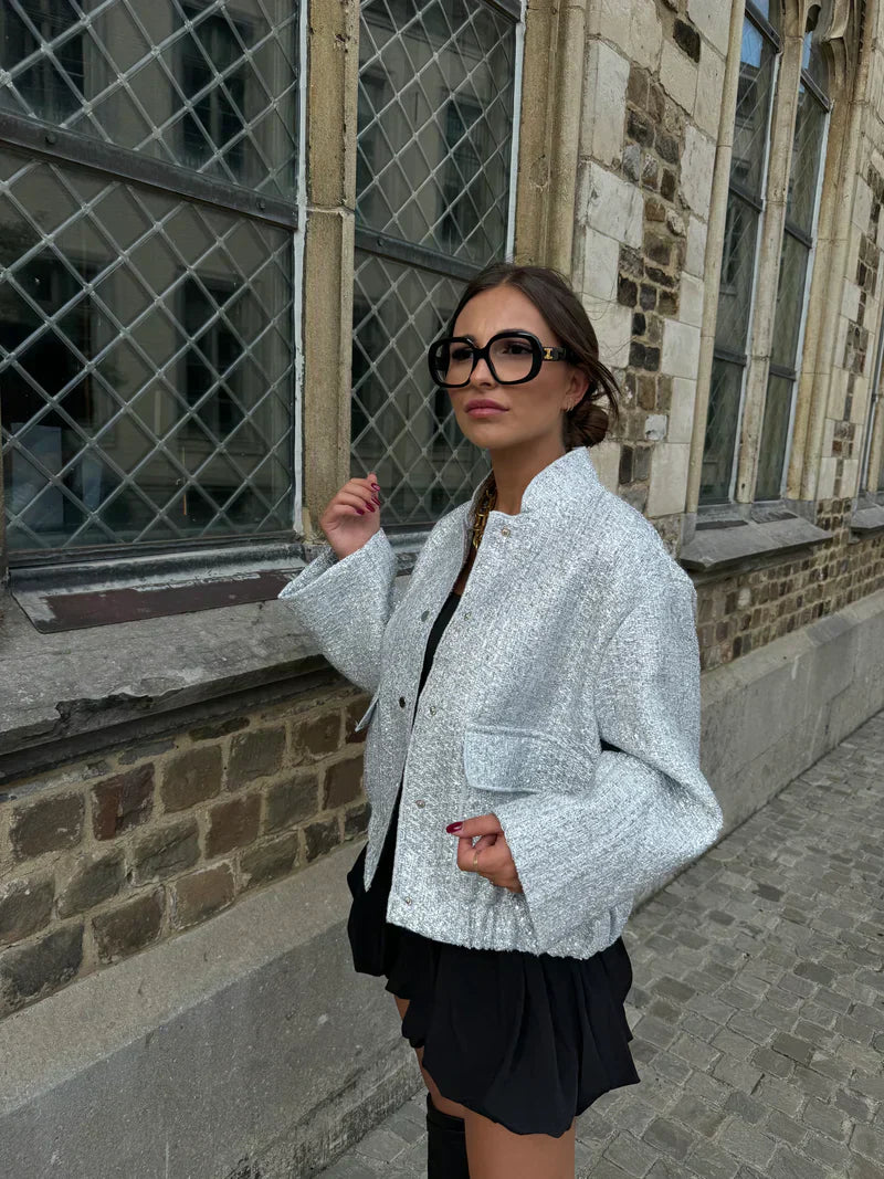 Valenzora | Sequin bomber jacket