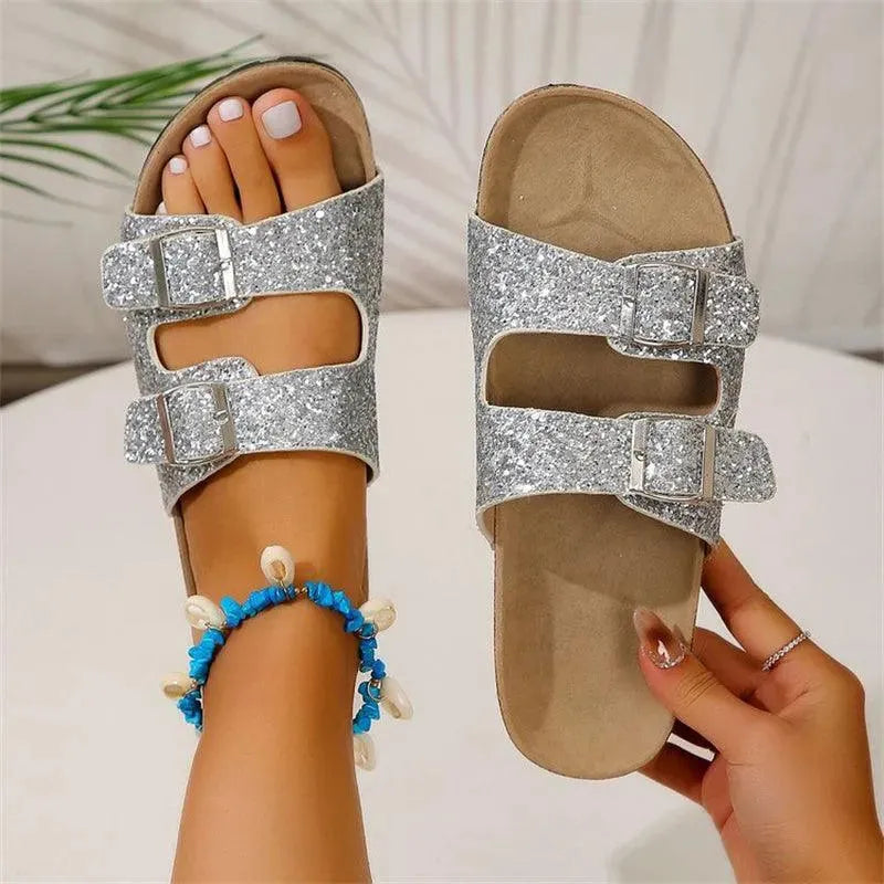 Valenzora | Slippers with double buckle