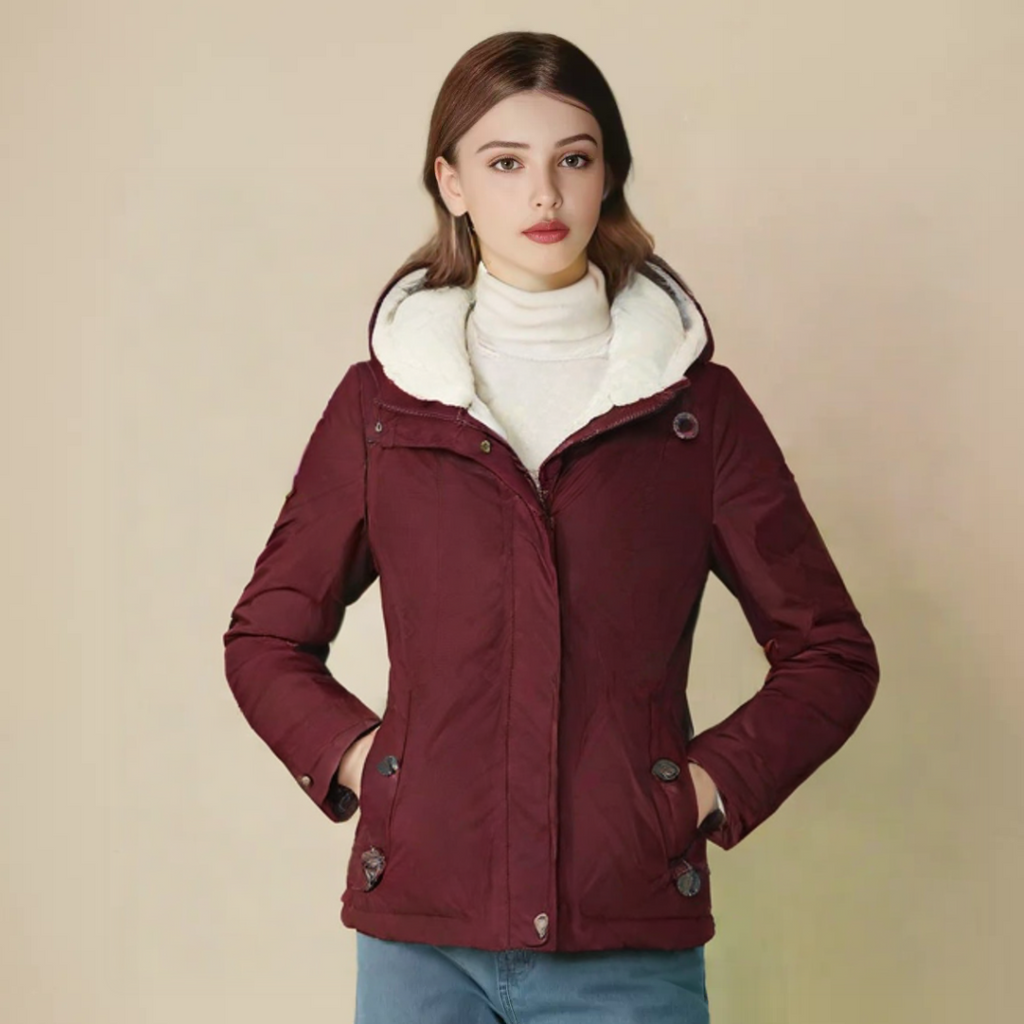 Valenzora | Popular New Pleated Cotton Hooded Coat