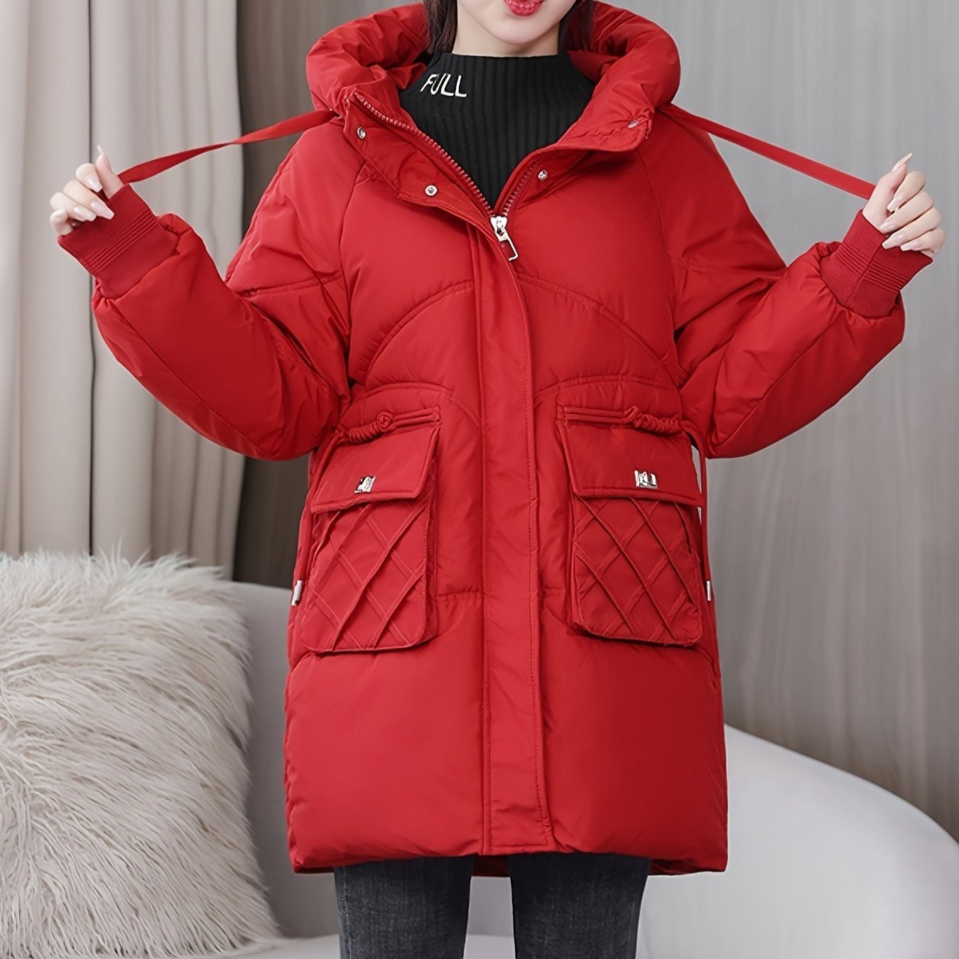 Valenzora | Stylische lässige lange Pufferjacke für Damen