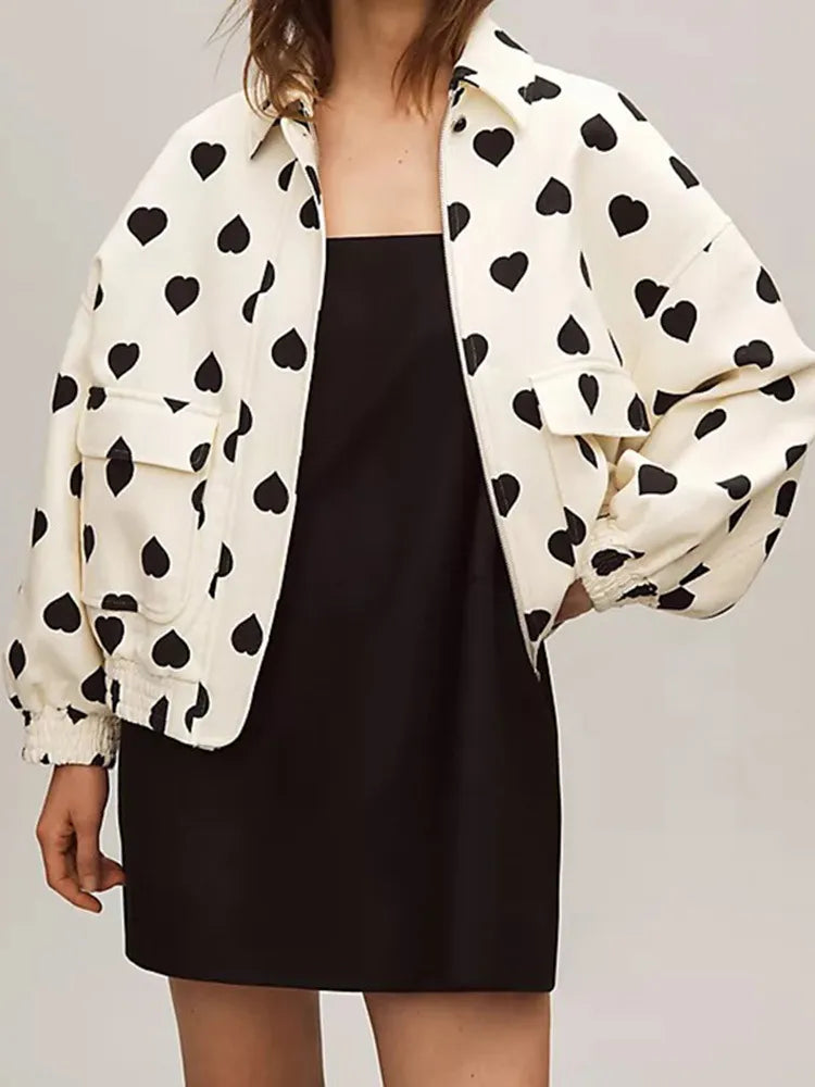 Valenzora | Jacke mit Herz-Print