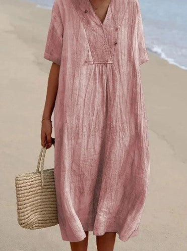 Valenzora | Sommerkleid aus Baumwolle und Leinen