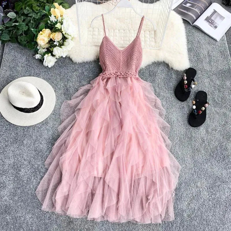 Valenzora | Dress made of mesh loop