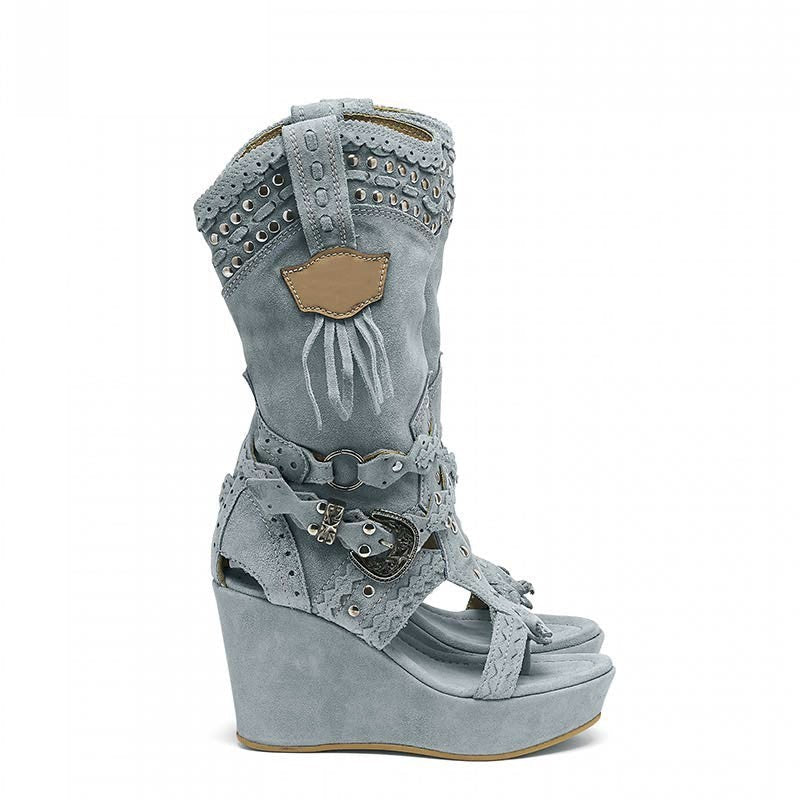 Valenzora | High Heels Perforated Women's Cool Boots