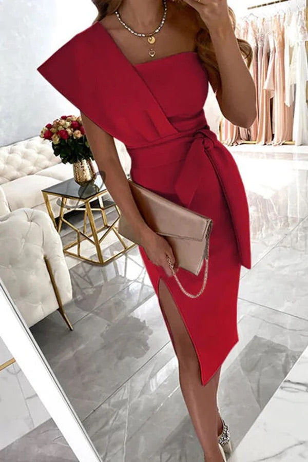 Valenzora | Carrie In Paris Knot Waist Pencil Dress