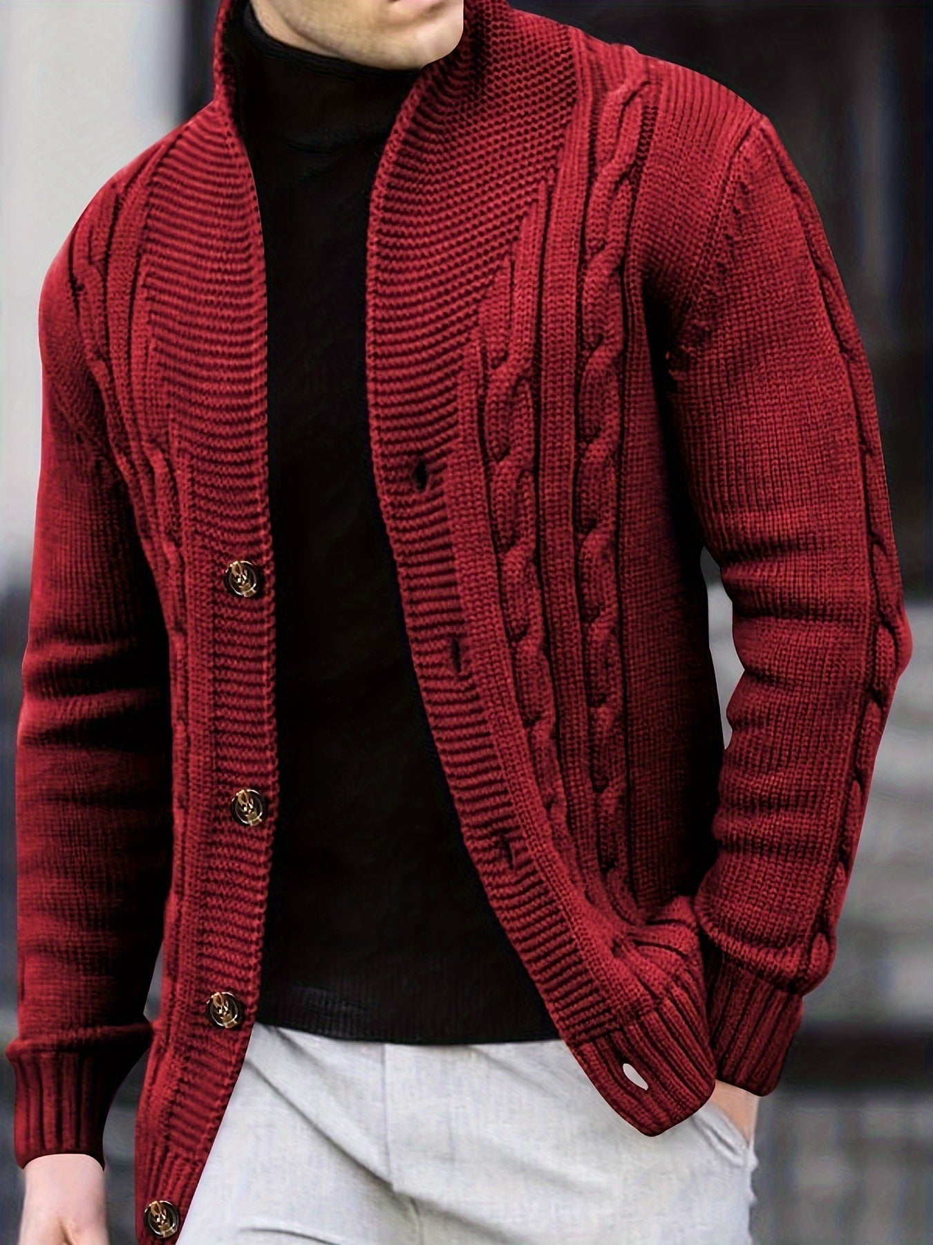 Valenzora | Zopfstrickjacke mit Knöpfen