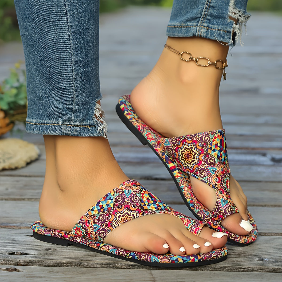 Valenzora | Geblümte Flip-Flops für Damen