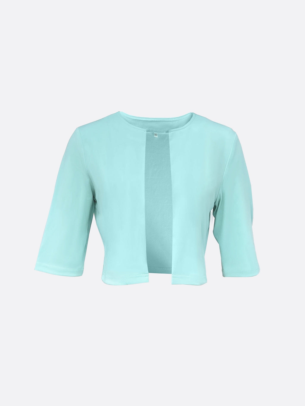 Valenzora Dress | Elegant turquoise long blazer/dress set with floral pattern