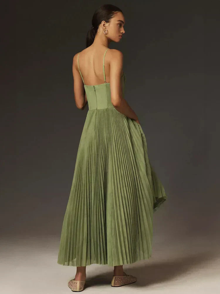 Valenzora | Life Midi Dress pleated tulle with bustier