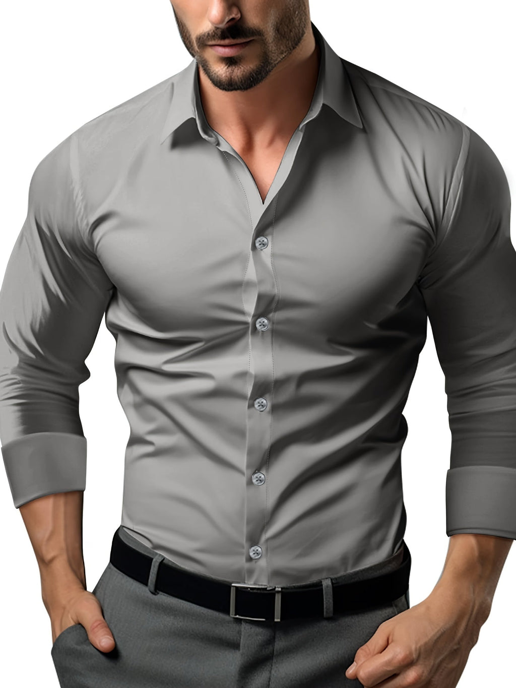 Valenzora | Slim Fit Plain Cotton Shirt