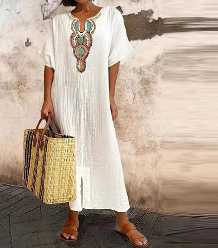 Valenzora | Cotton and linen dress for women