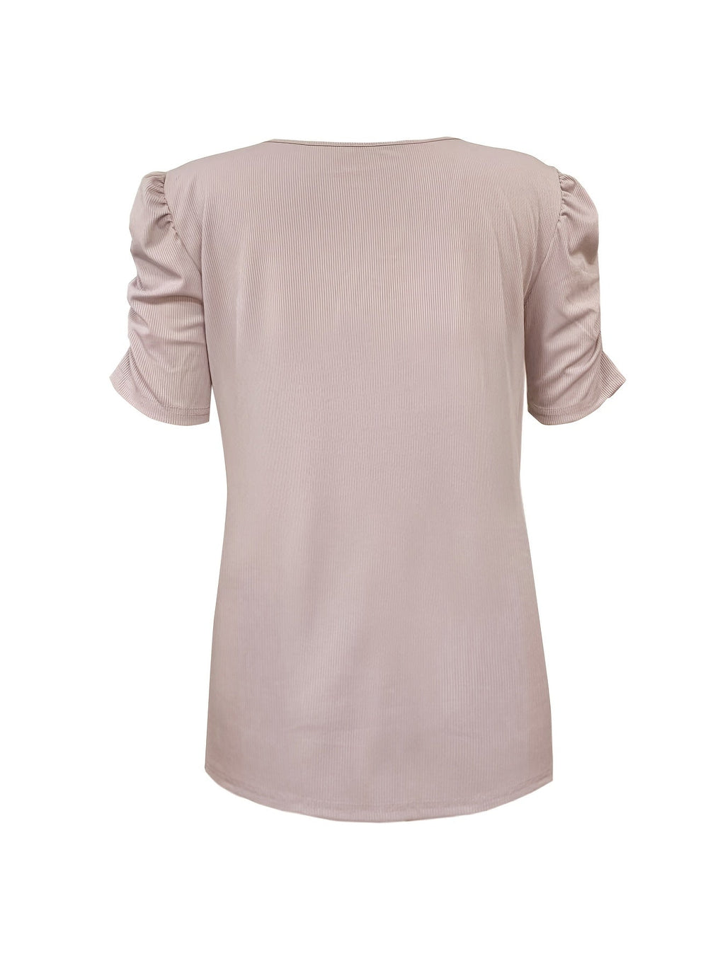 Valenzora | Elegantes geripptes V-Ausschnitt-T-Shirt für Damen