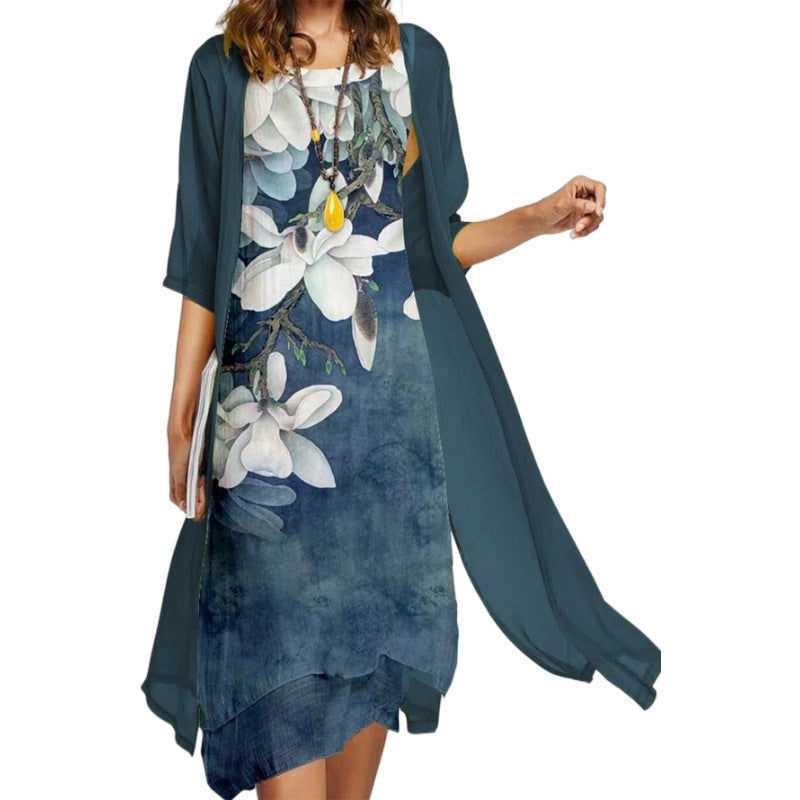 Valenzora | Stylish suit dress with floral pattern