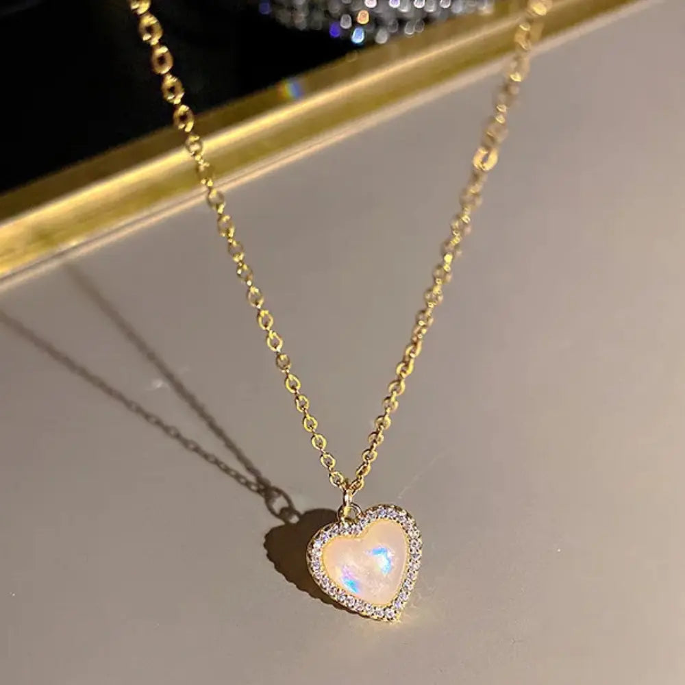 Valenzora | Bow Angel Wing Heart Pendant Necklace for Women