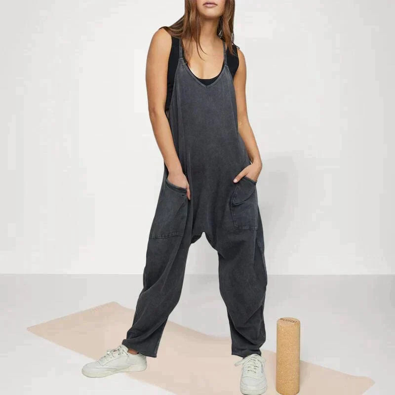 Valenzora | Loose Wide Leg Sleeveless Jumpsuit for Women