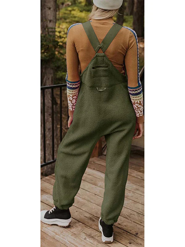 Valenzora | Women's Fleece Thermal Overall with Zippered Pockets