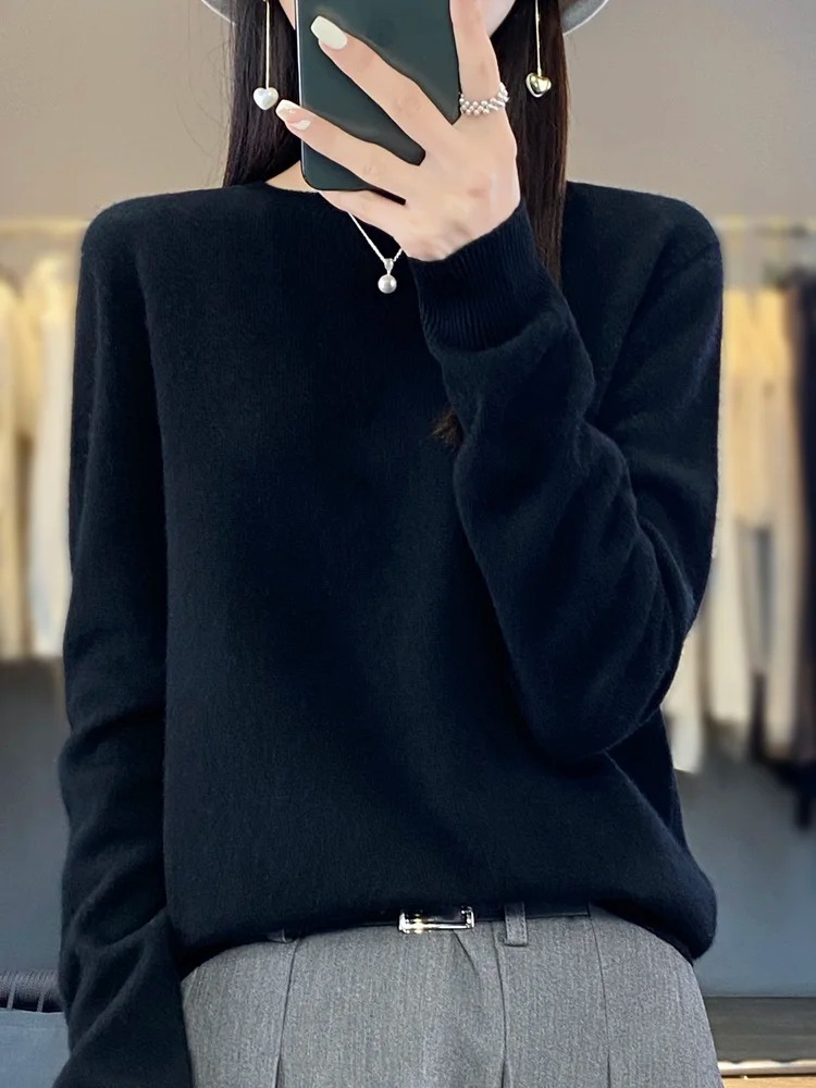 Valenzora | Damen Kaschmirpullover, Rundhals, Weicher und Eleganter Strickpullover