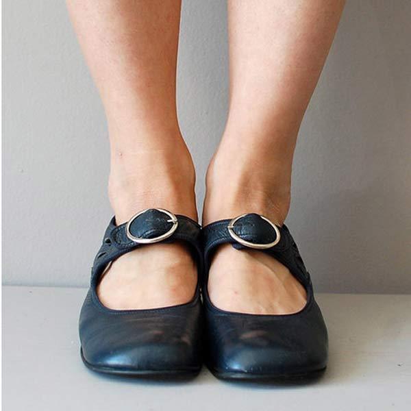 BEATRICE™ - Wedge Leather Orthopedic Buckle Sandals