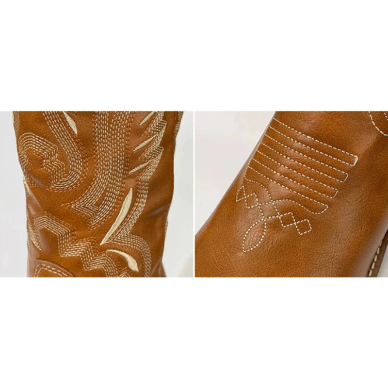 Valenzora | Western style boots for women with pointed toe and block heel, cowboy boots for women