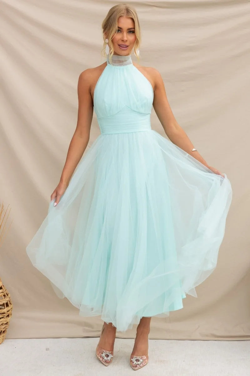 Valenzora | Midikleid aus Tüll mit Neckholder