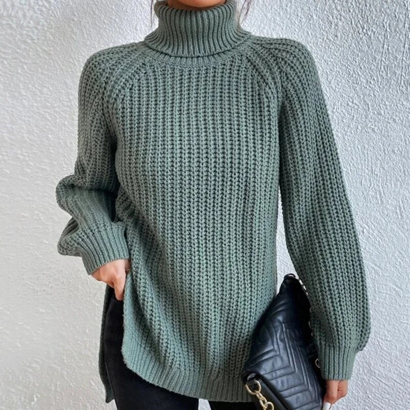 Valenzora - Cozy knitted turtleneck sweater