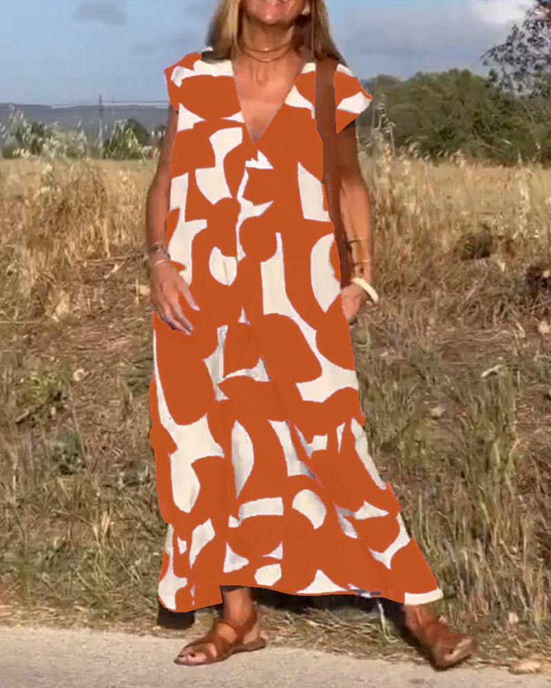 Valenzora | Women's Printed Long Dress