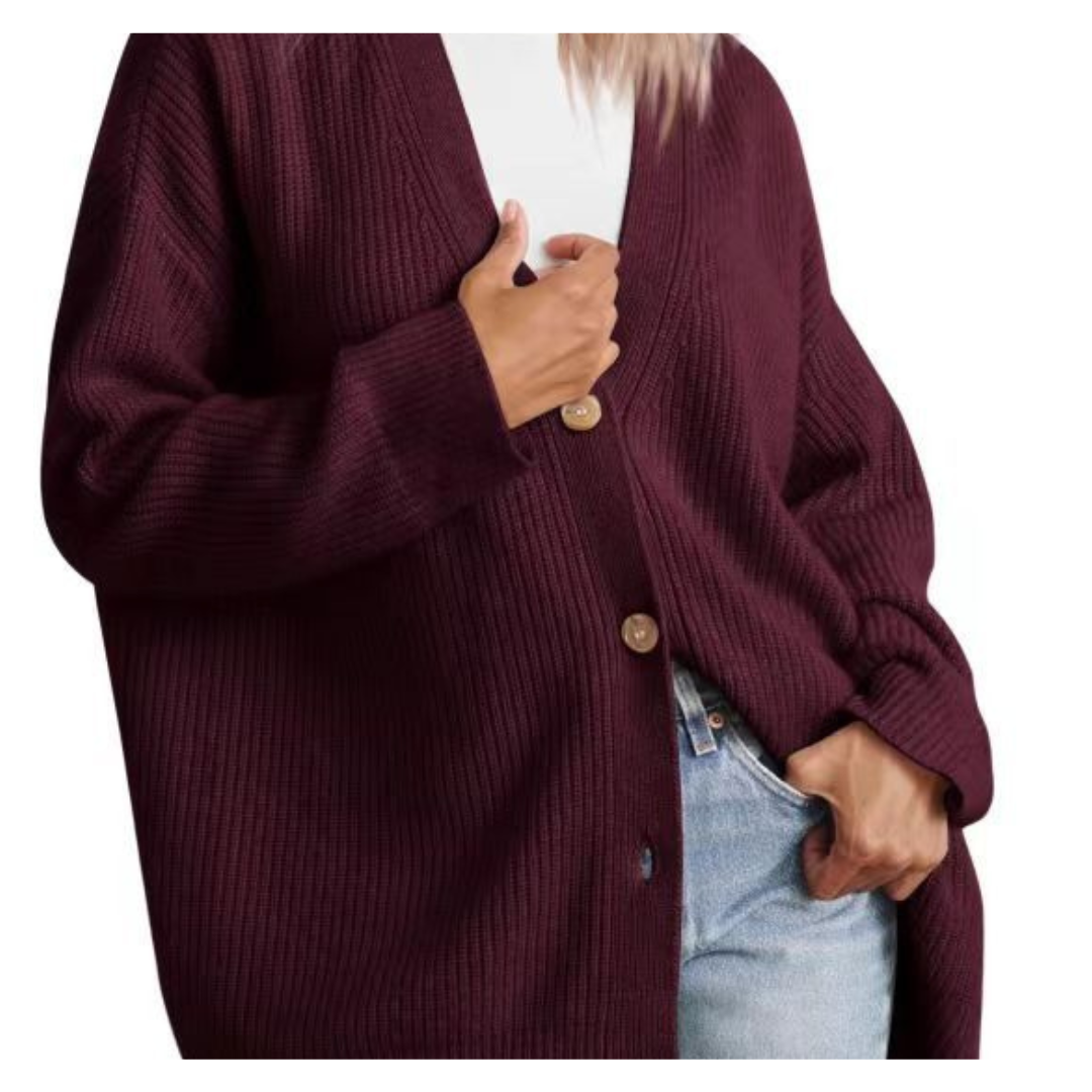 Valenzora | Eleganter Oversize-Cardigan mit Knöpfen für Damen