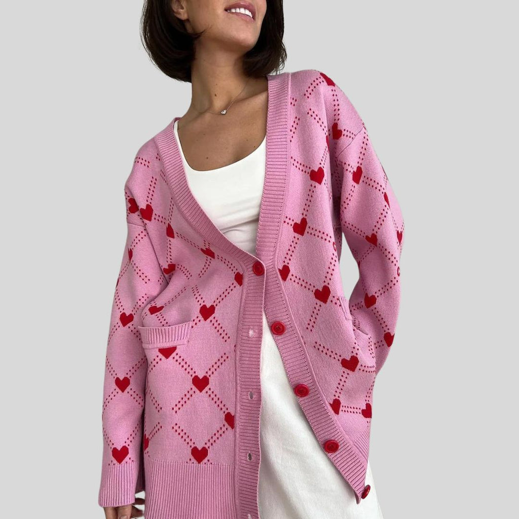 gestrickte Damenstrickjacke