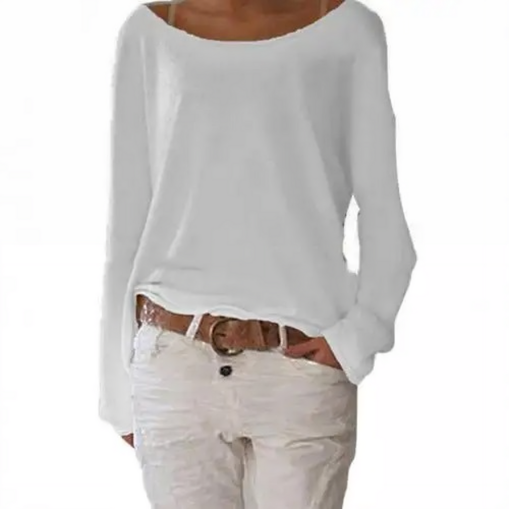 Valenzora | yellow sweatshirt with a round neck, simple and slim fit