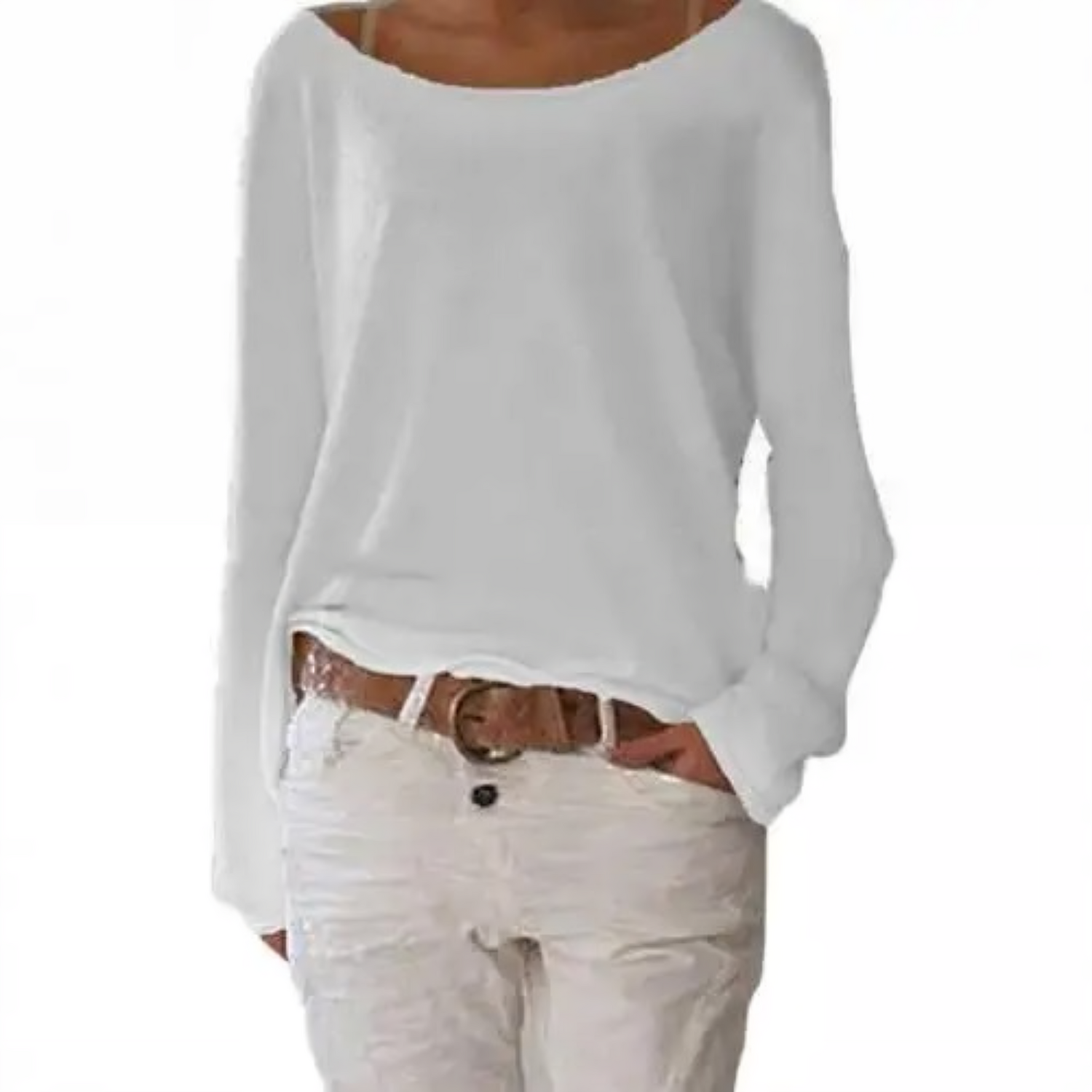 Valenzora | yellow sweatshirt with a round neck, simple and slim fit