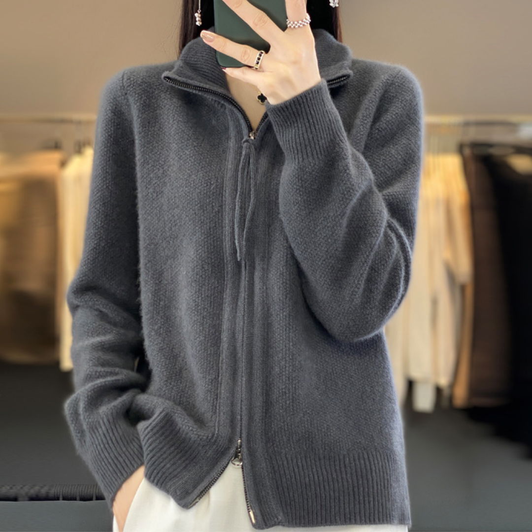 Valenzora | Eleganter und bequemer Cardigan mit Reißverschluss