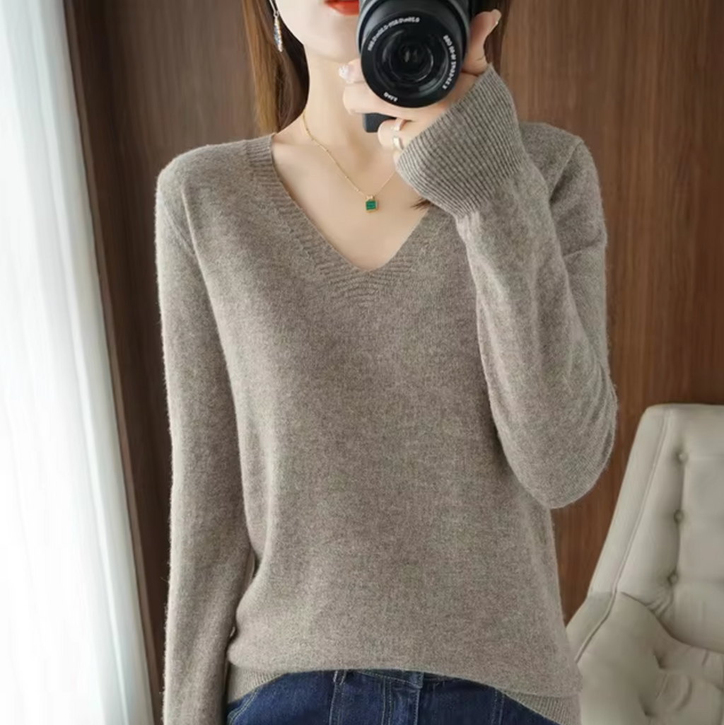Valenzora | Strickpullover mit V-Ausschnitt