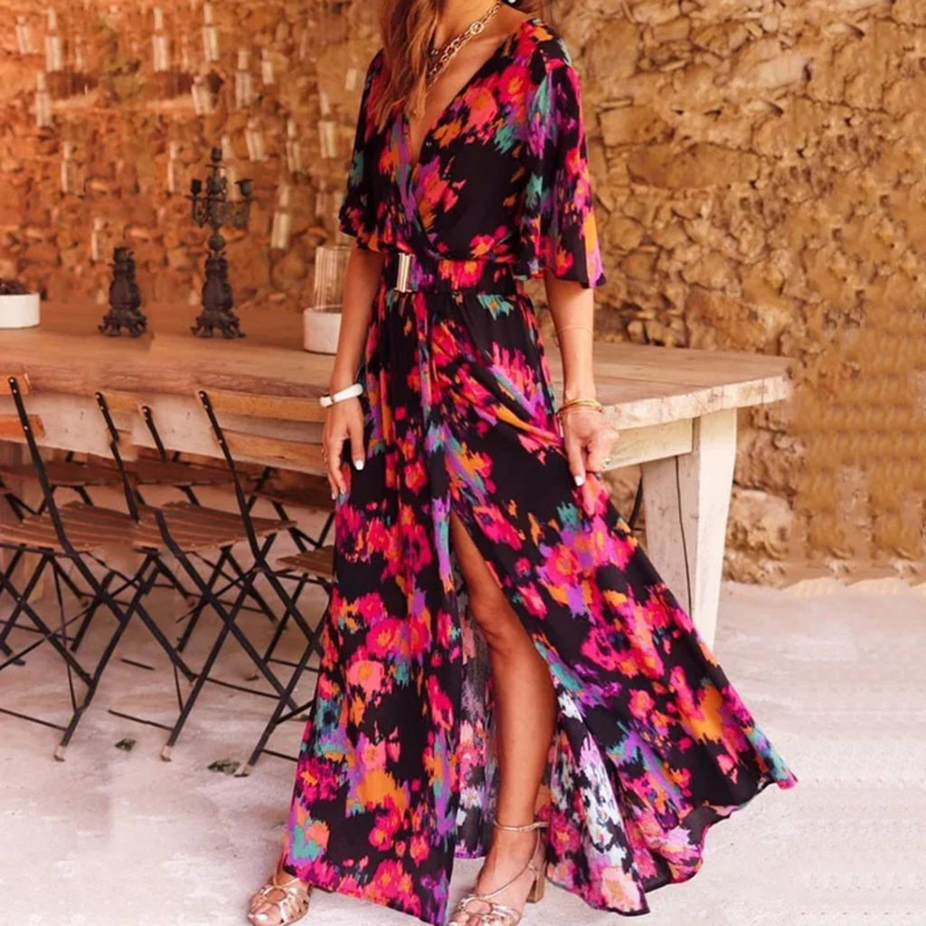 Valenzora | Stylish wrap maxi dress for every occasion