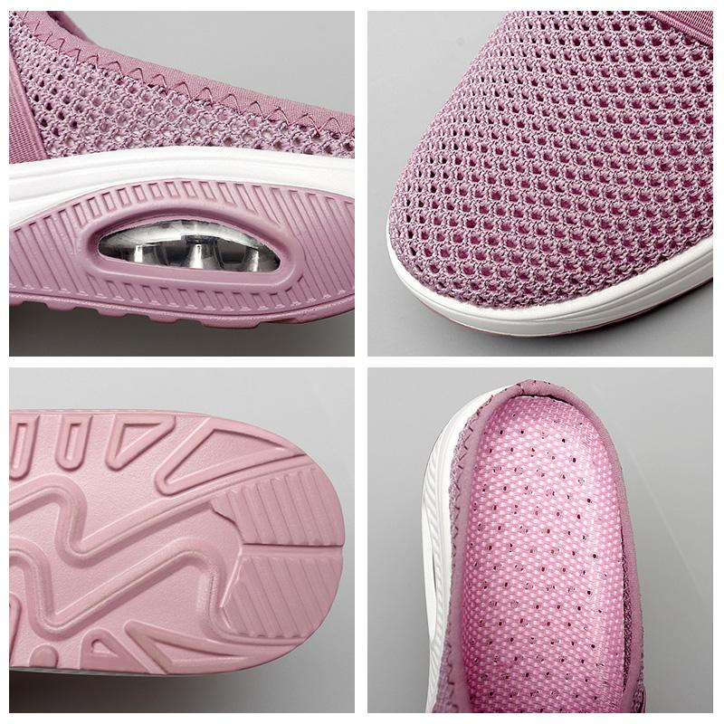 Smooth mesh sandals for women