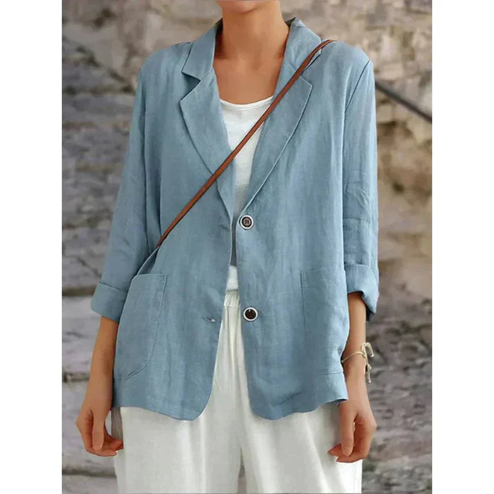 Valenzora | sophisticated, stylish linen blazer