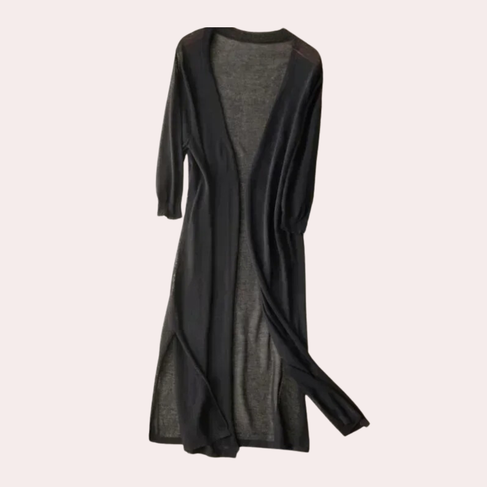 Valenzora | Damen Lange Weste Elegant und Leichter Sommer Cardigan für Frauen